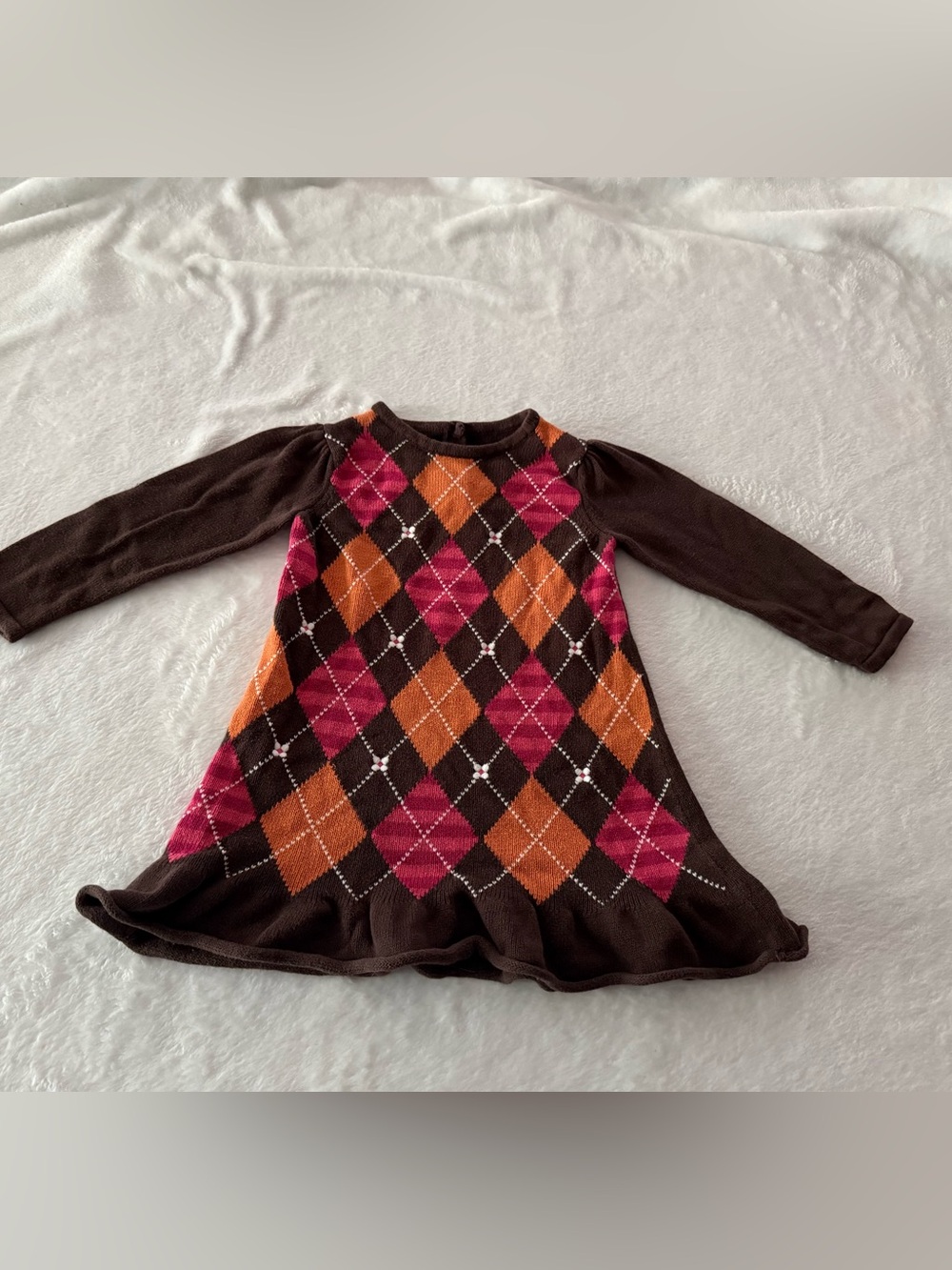 Gymboree 2010 Fall Homecoming Plaid Argyle Sweater Dress 3T